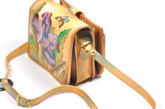 Handbemalte Tasche Umh�ngetasche Leder