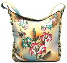 Lederhandtasche handbemalt und handgefertigt