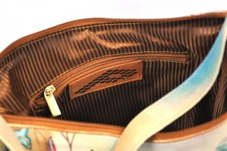 Lederhandtasche handbemalt und handgefertigt