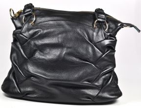 Designer Tasche schwarz aus Leder