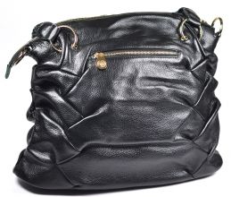 Designer Tasche schwarz aus Leder