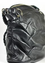 Designer Tasche schwarz aus Leder