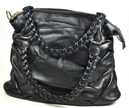 Designer Tasche schwarz aus Leder