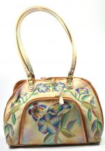 Gro�e Handtasche handbemalt Leder
