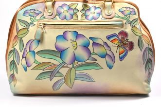 Gro�e Handtasche handbemalt Leder