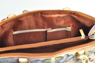 Gro�e Handtasche handbemalt Leder