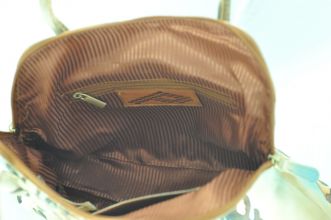Handbemalte Tasche Schlangen Optik Leder