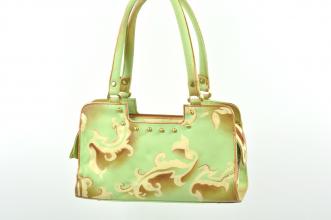 Handbemalte Tasche gr�n