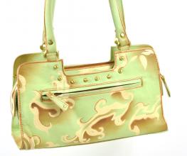 Handbemalte Tasche gr�n