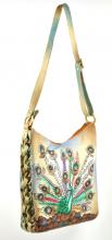Handbemalte Tasche Pfau