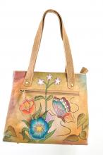 Handbemalte Blumen Handtasche
