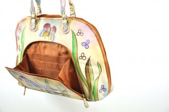 Handbemalte Blumen Tasche gro�