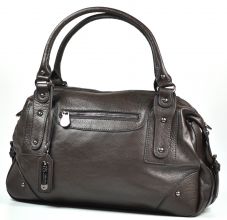 Design Lederhandtasche coffee-farbend