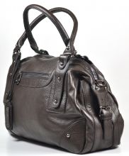 Design Lederhandtasche coffee-farbend