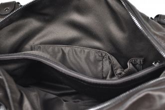 Design Lederhandtasche coffee-farbend