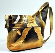 Handbemalte Tasche Schultertasche V