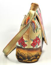 Handbemalte Tasche Schultertasche Flower