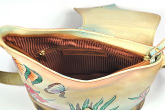 Handbemalte Tasche Schultertasche Flower