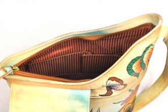 Handbemalte Tasche Schultertasche Flower