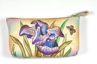 Flower Handbemalte Kosmetiktasche