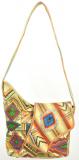 Handtasche handbemalt bunt V-Schnitt