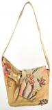 Handbemalte Tasche V-Schnitt braun