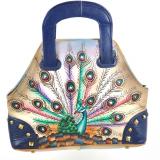 Handbemalte Tasche Pfau