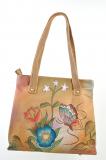 Handbemalte Blumen Handtasche