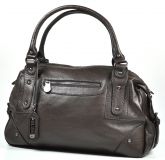 Design Lederhandtasche coffee-farbend